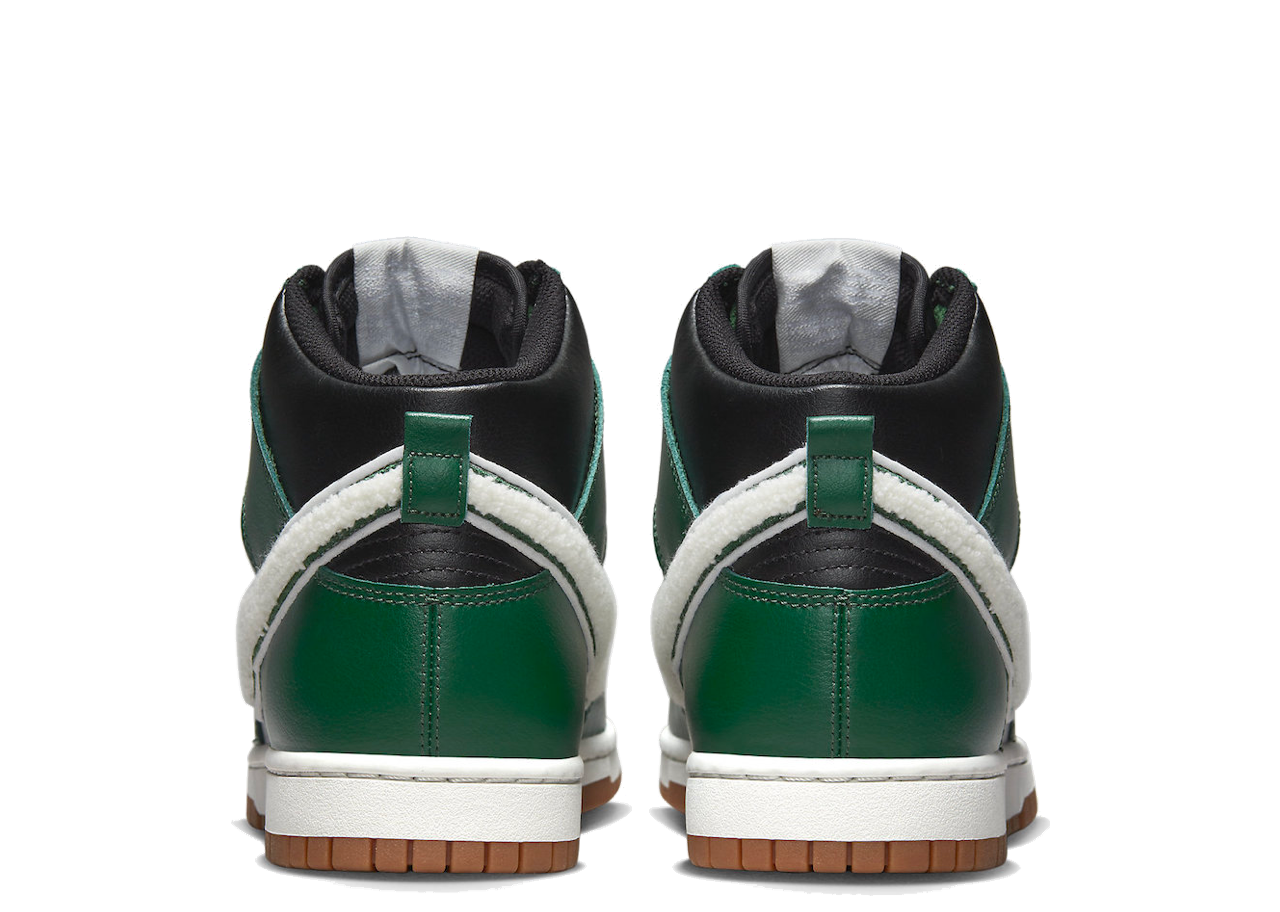 Nike Dunk High Chenille Swoosh Black Green - photo 3