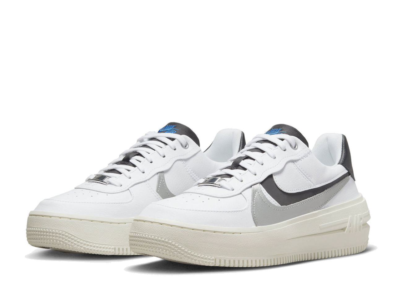Nike Air Force 1 PLT.AF.ORM White Metallic Silver Black (Women's) - photo 2