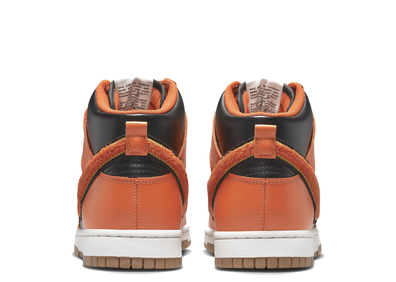 Nike Dunk High University Chenille Swoosh Safty Orange - photo 3