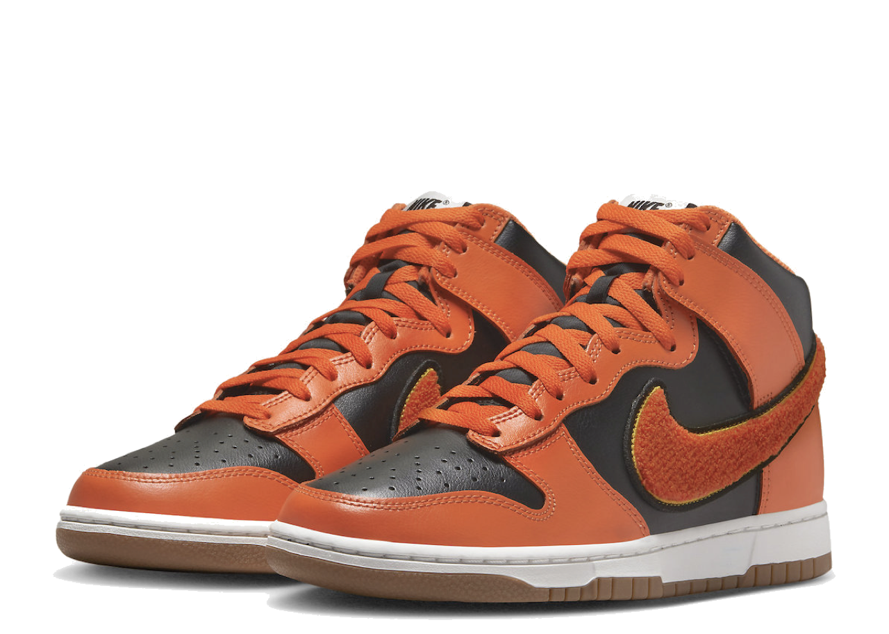 Nike Dunk High University Chenille Swoosh Safty Orange - photo 2