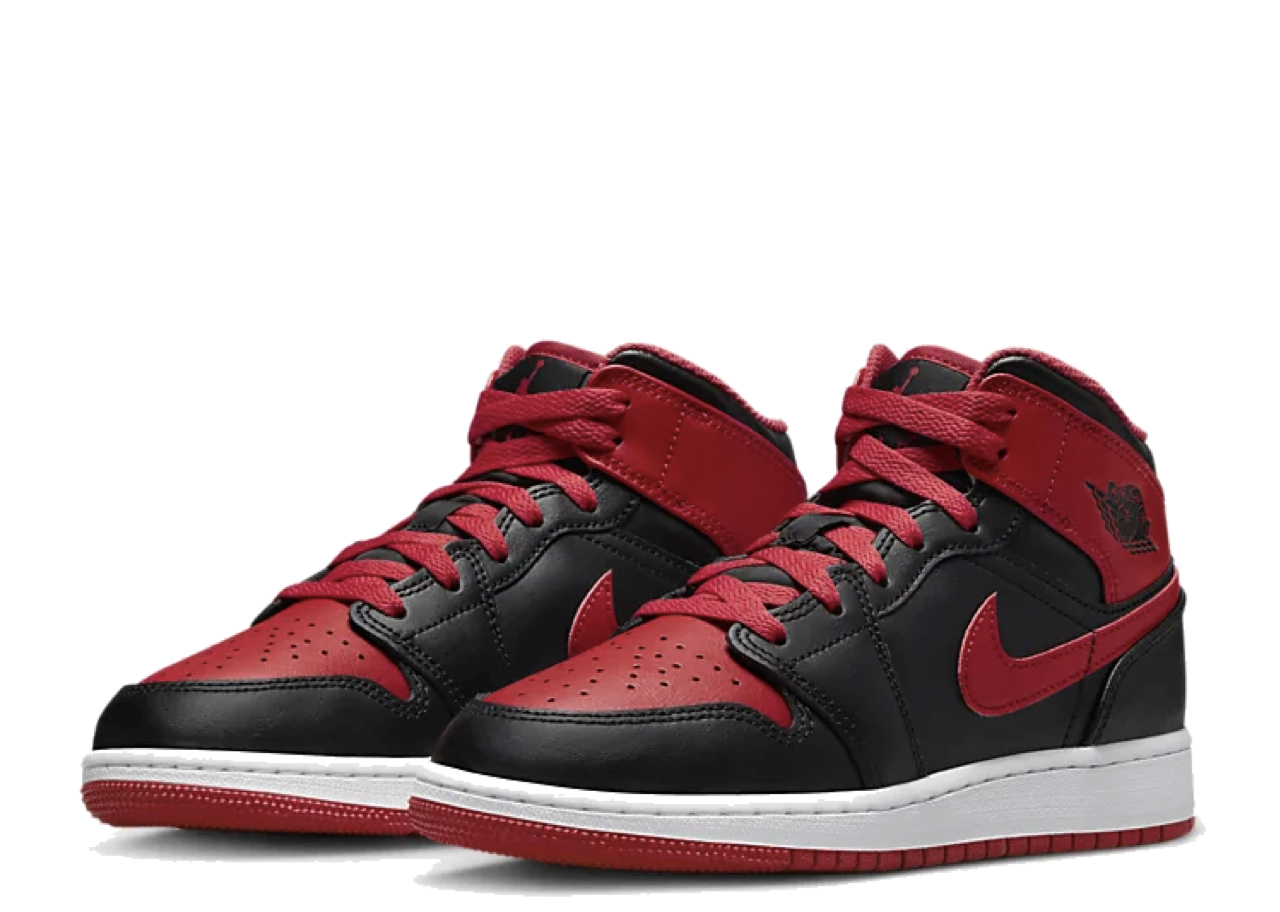 Air Jordan 1 Mid Alternate Bred (Grade School) - photo 2