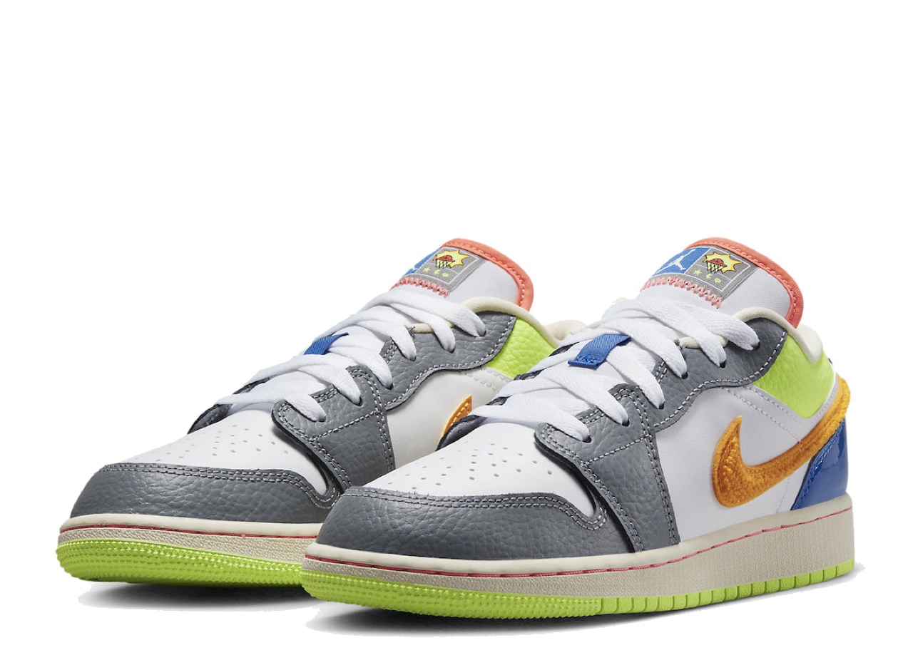 Jordan1 Low Hoops Laser Orange  (Grade School) - photo 2