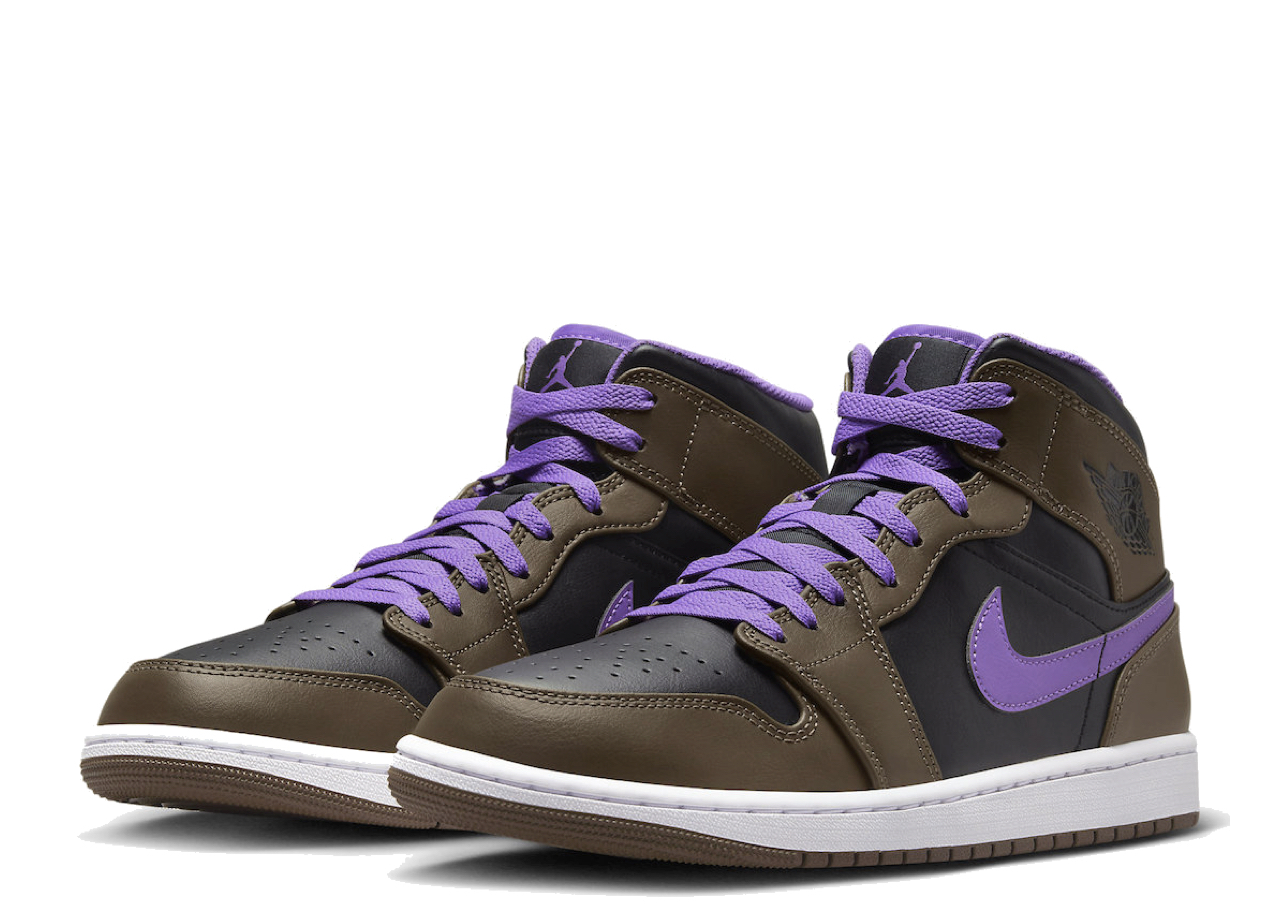 Air Jordan 1 Mid Purple Mocha - photo 2