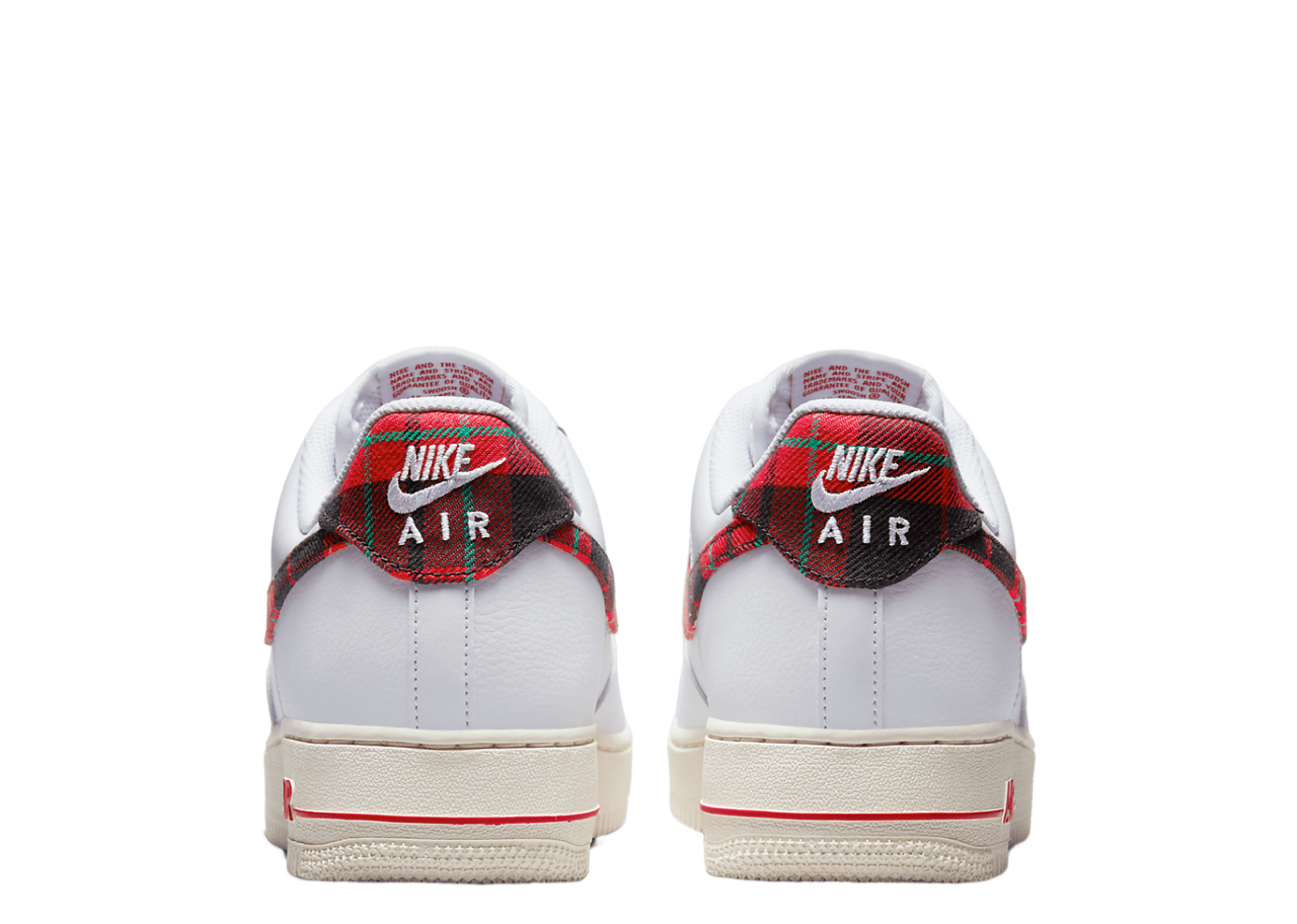 Nike Air Force 1 Low '07 LV8 Tartan Plaid White University Red - photo 3