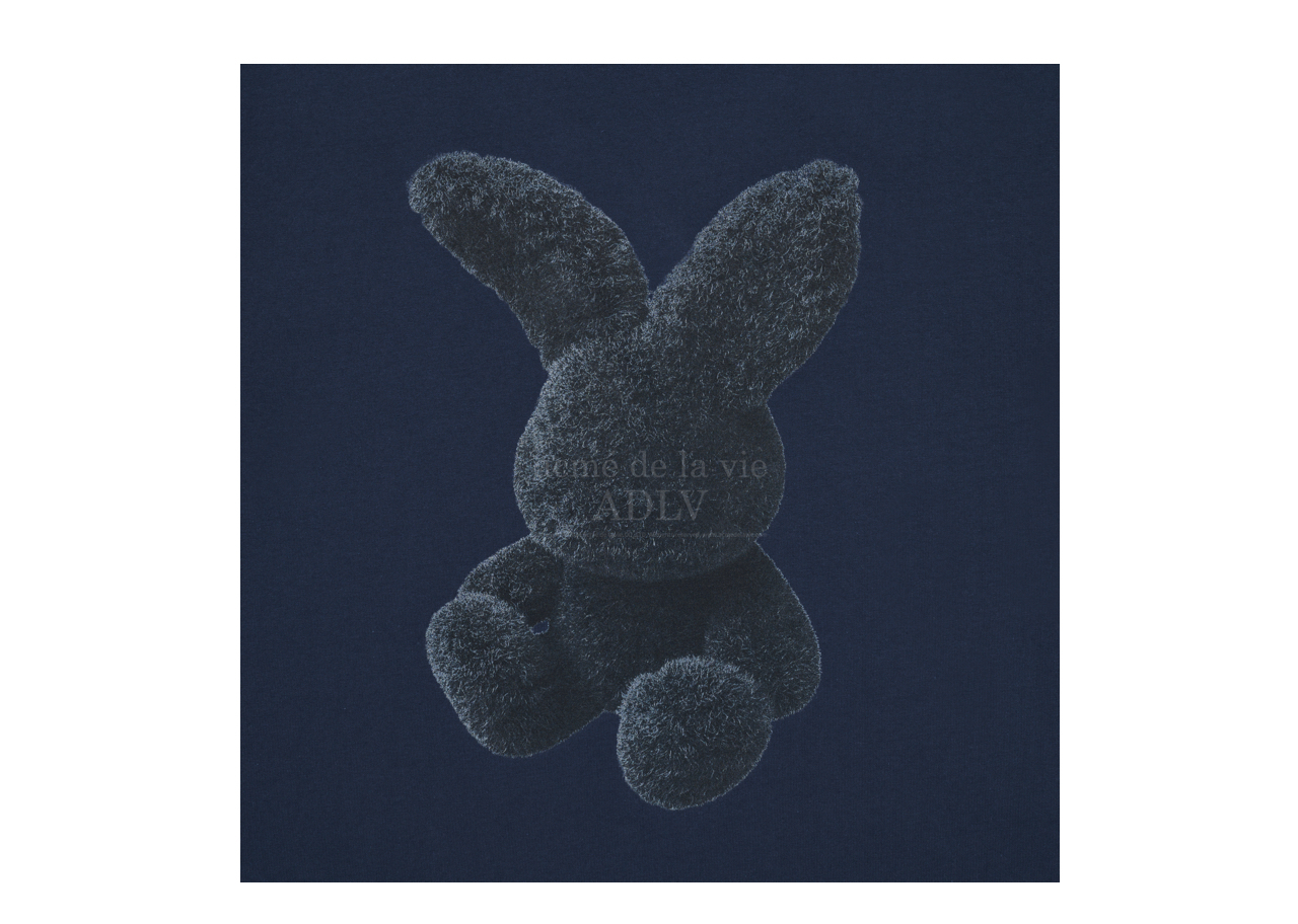Acme De La Vie Cream Fuzzy Rabbit T-shirt Navy - photo 3