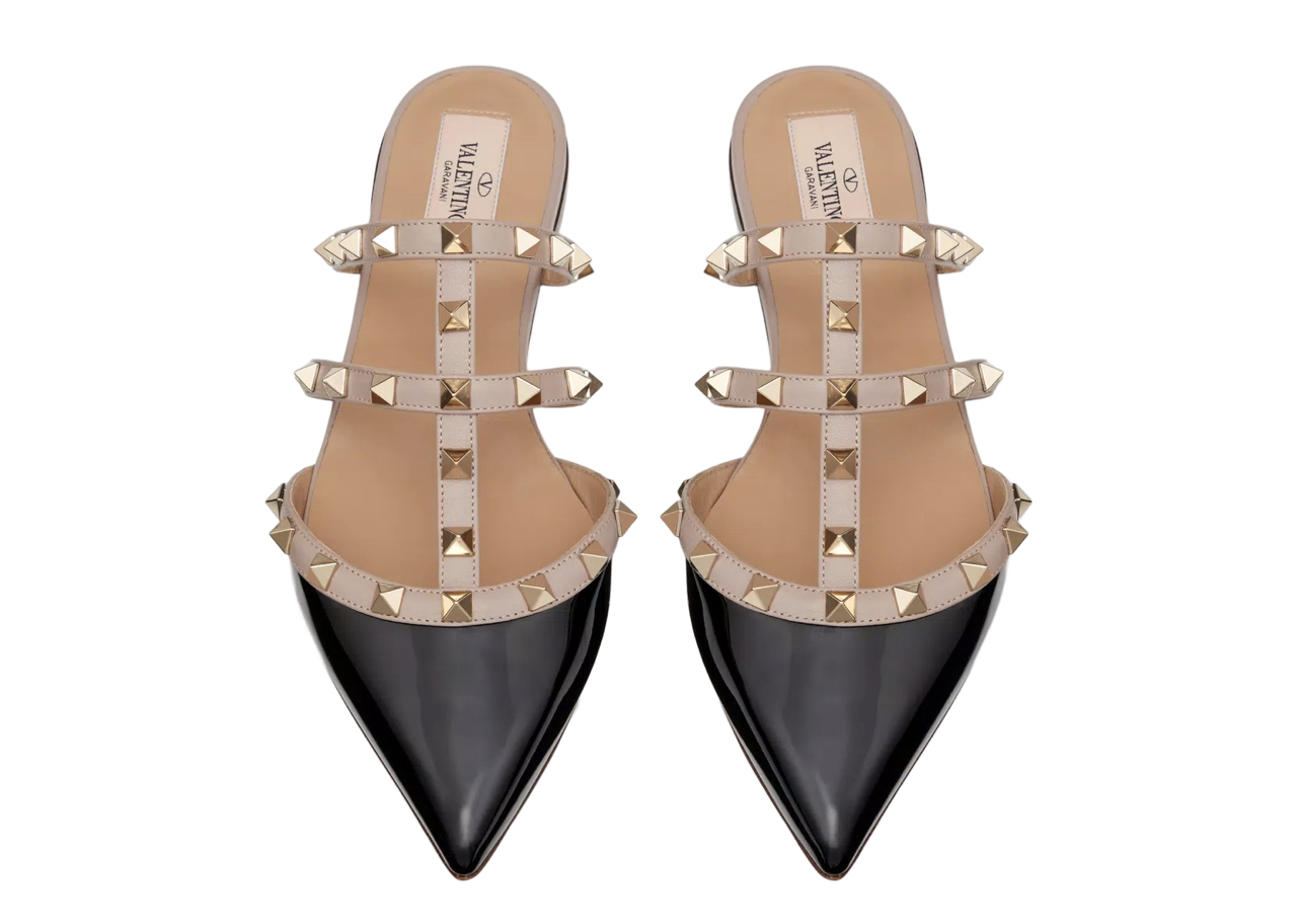 Valentino Rockstud Patent Leather Mules - photo 4