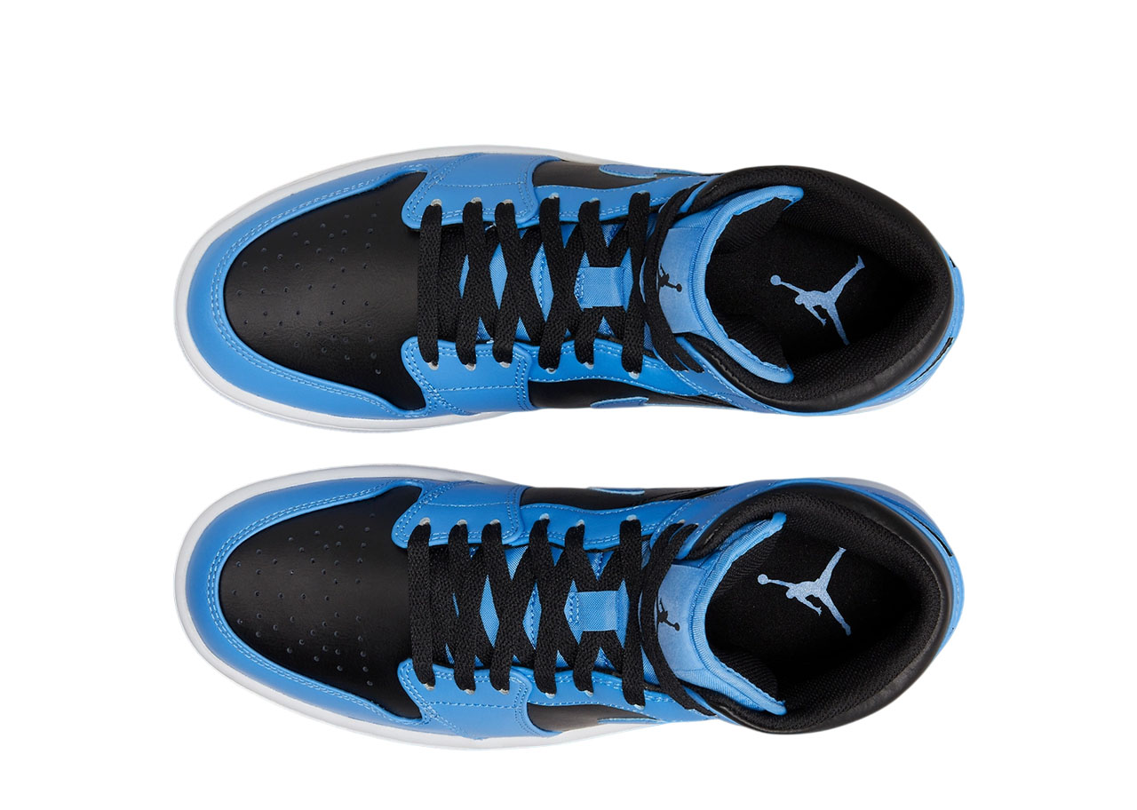 Air Jordan 1 Mid University Blue Black - photo 2