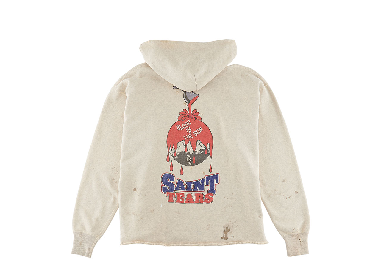 Saint Mxxxxxx x Denim Tears Holy Grail Hoodie Vintage Grey - photo 2