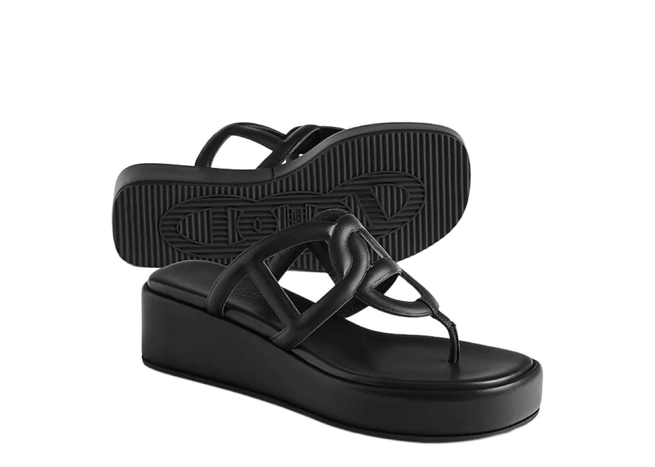 Hermes Gipsy Sandal Noir - photo 2