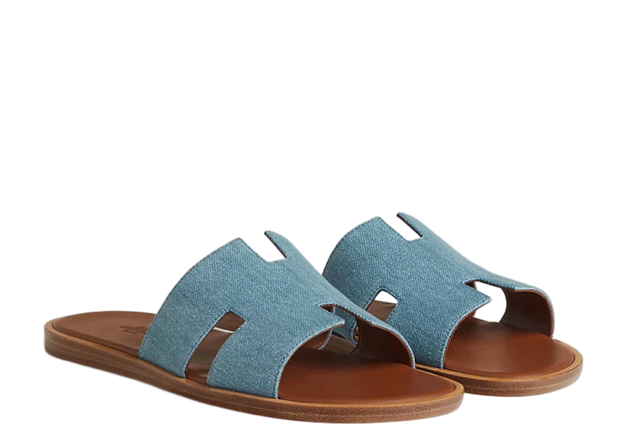 Hermes Izmir Sandal Bleu Clair Gold - photo 2