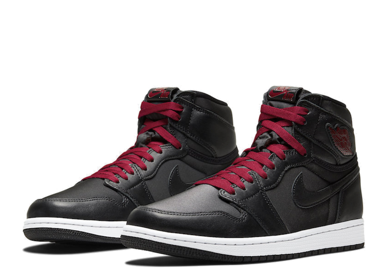 Air Jordan 1 Retro High Black Satin Gym Red - photo 2
