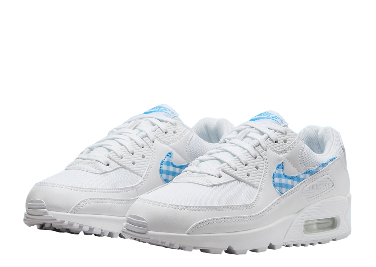 Nike Air max 90 White Plaid University Blue (Women's) - photo 2