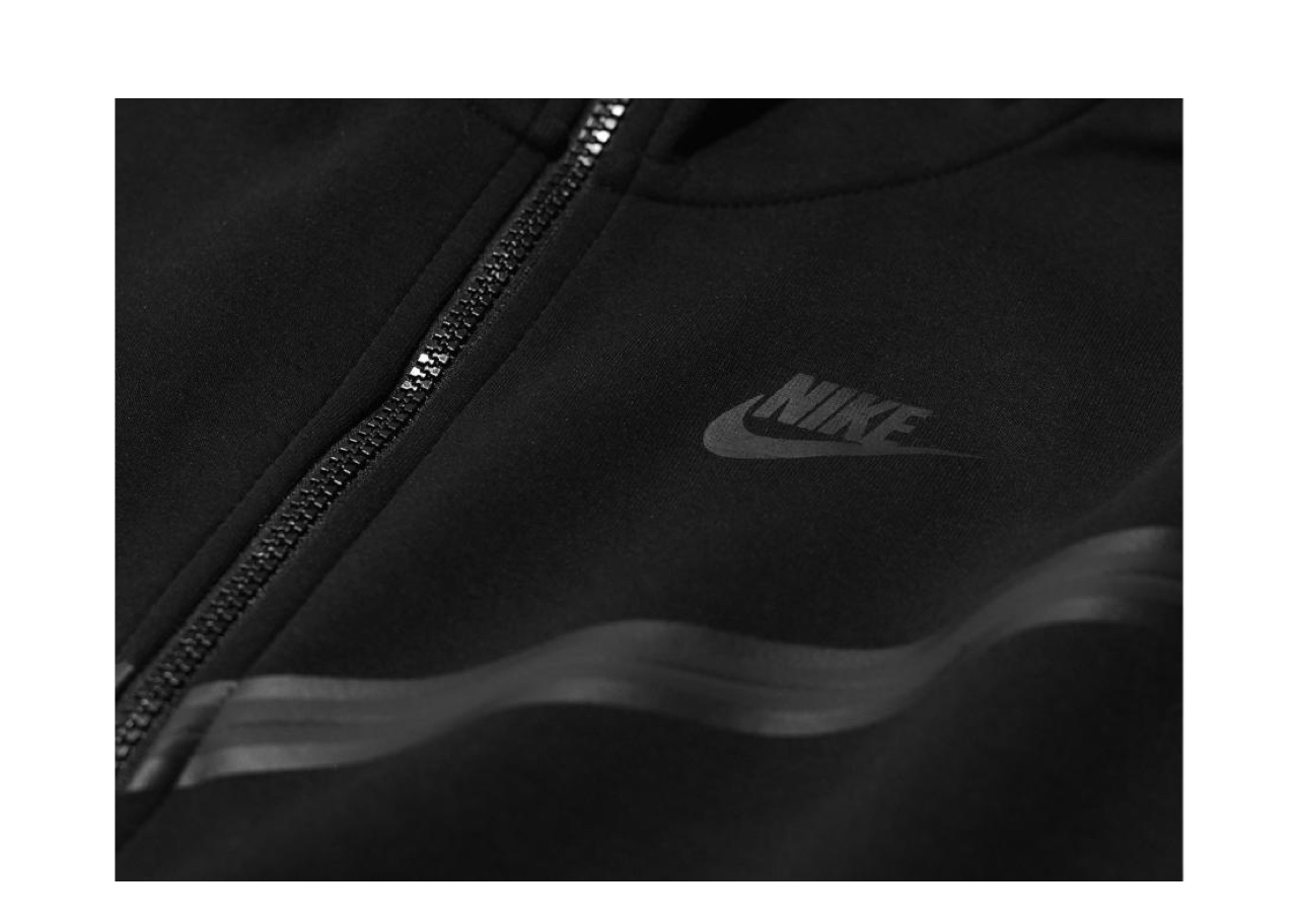 Nike Tech Fleece Full Zip Hoodie Black - photo 2
