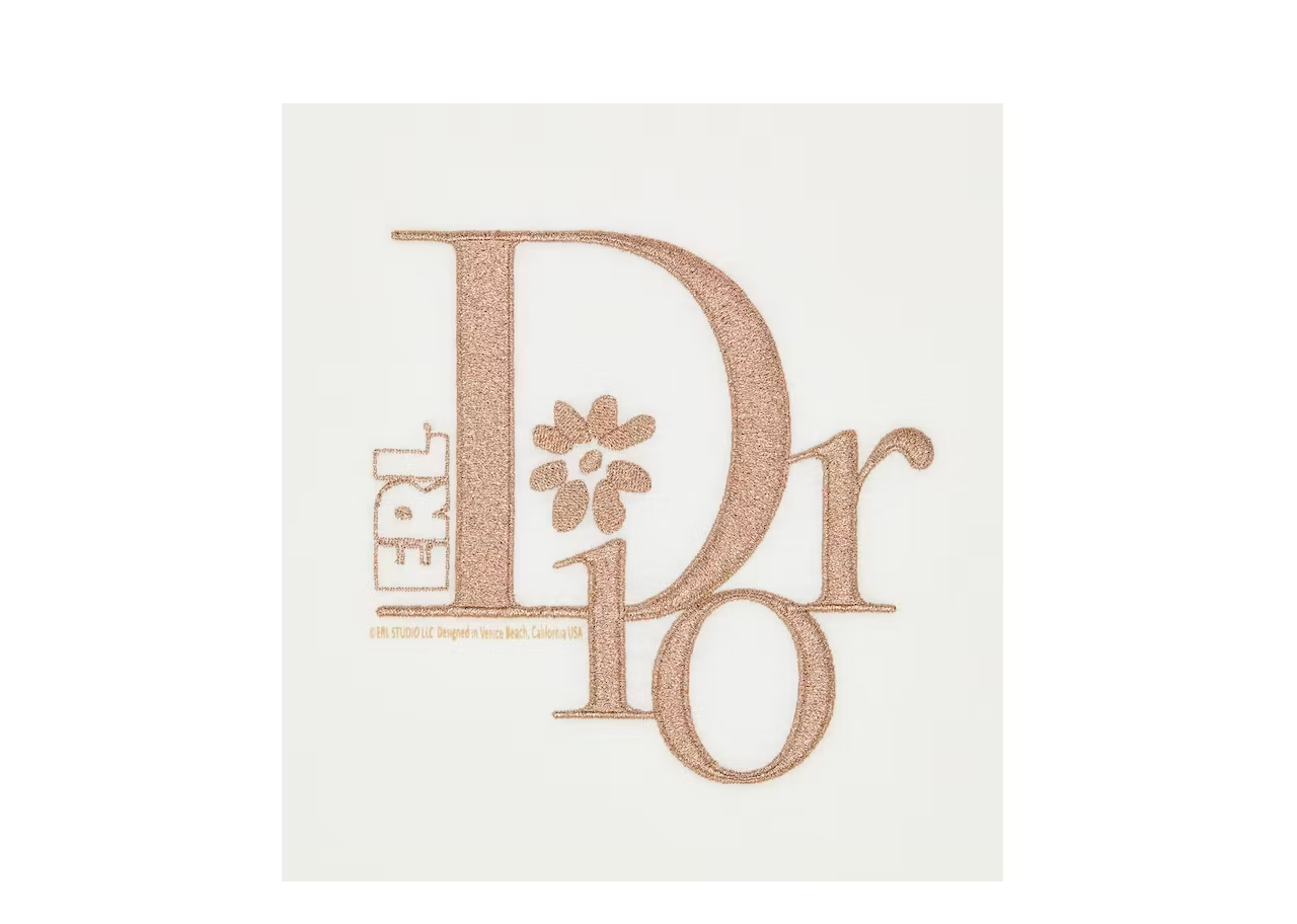 Dior X ERL Relaxed-Fit T-Shirt White Slub Cotton Jersey - photo 2