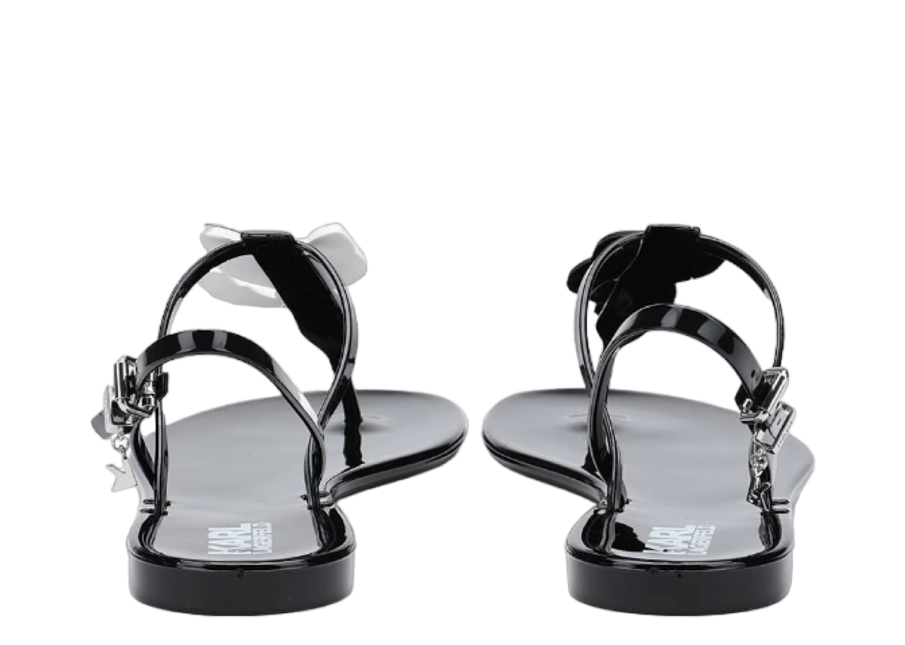 Karl Lagerfeld Jelly Ikonic Sling Flip Flops Black - photo 3
