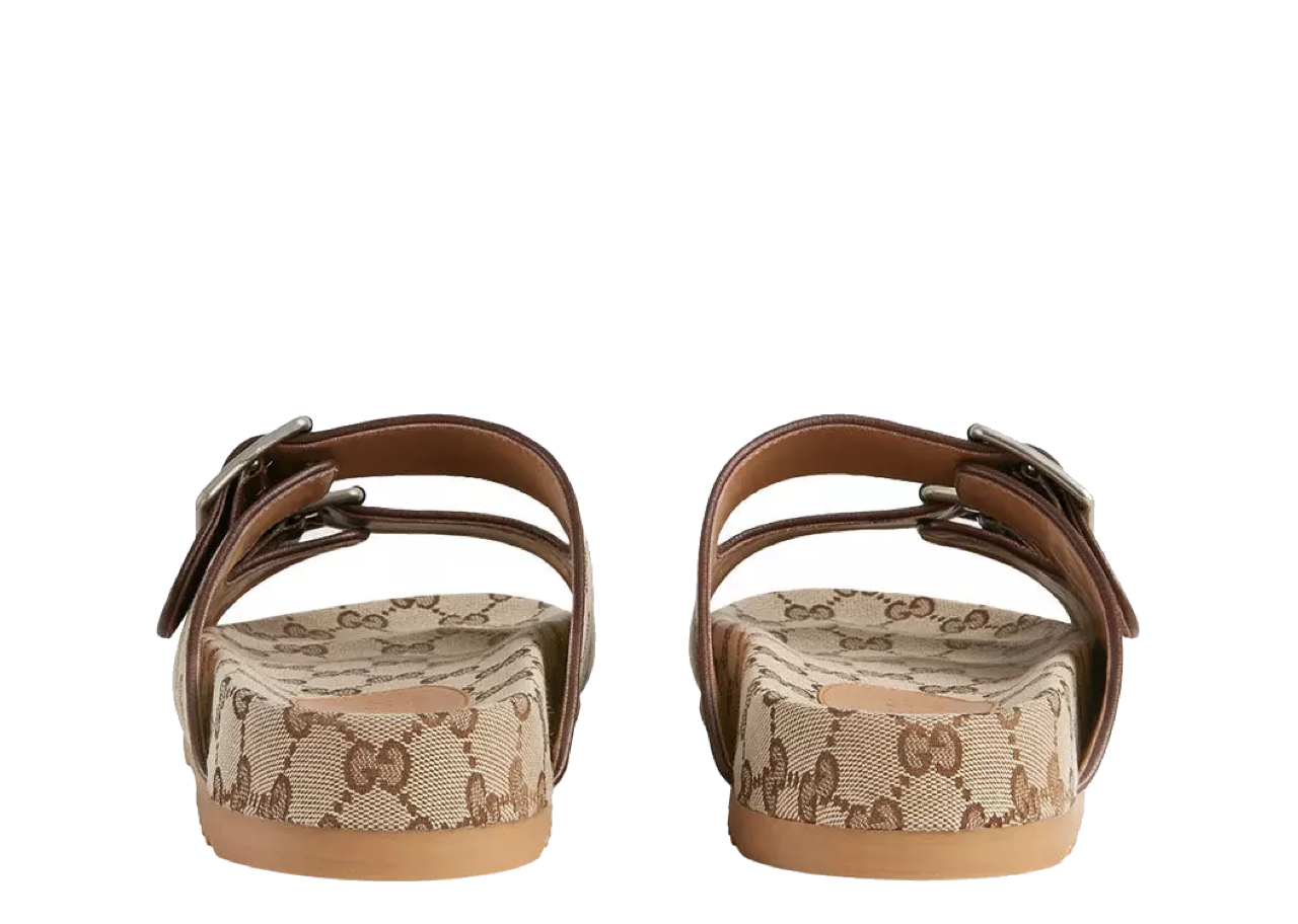 Gucci Straps Slide Sandals Beige Ebony - photo 3