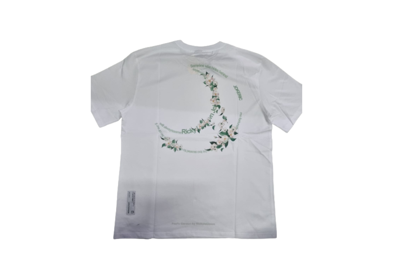 Ricky Is Clown Camellia Letter Moon Tee White - photo 2