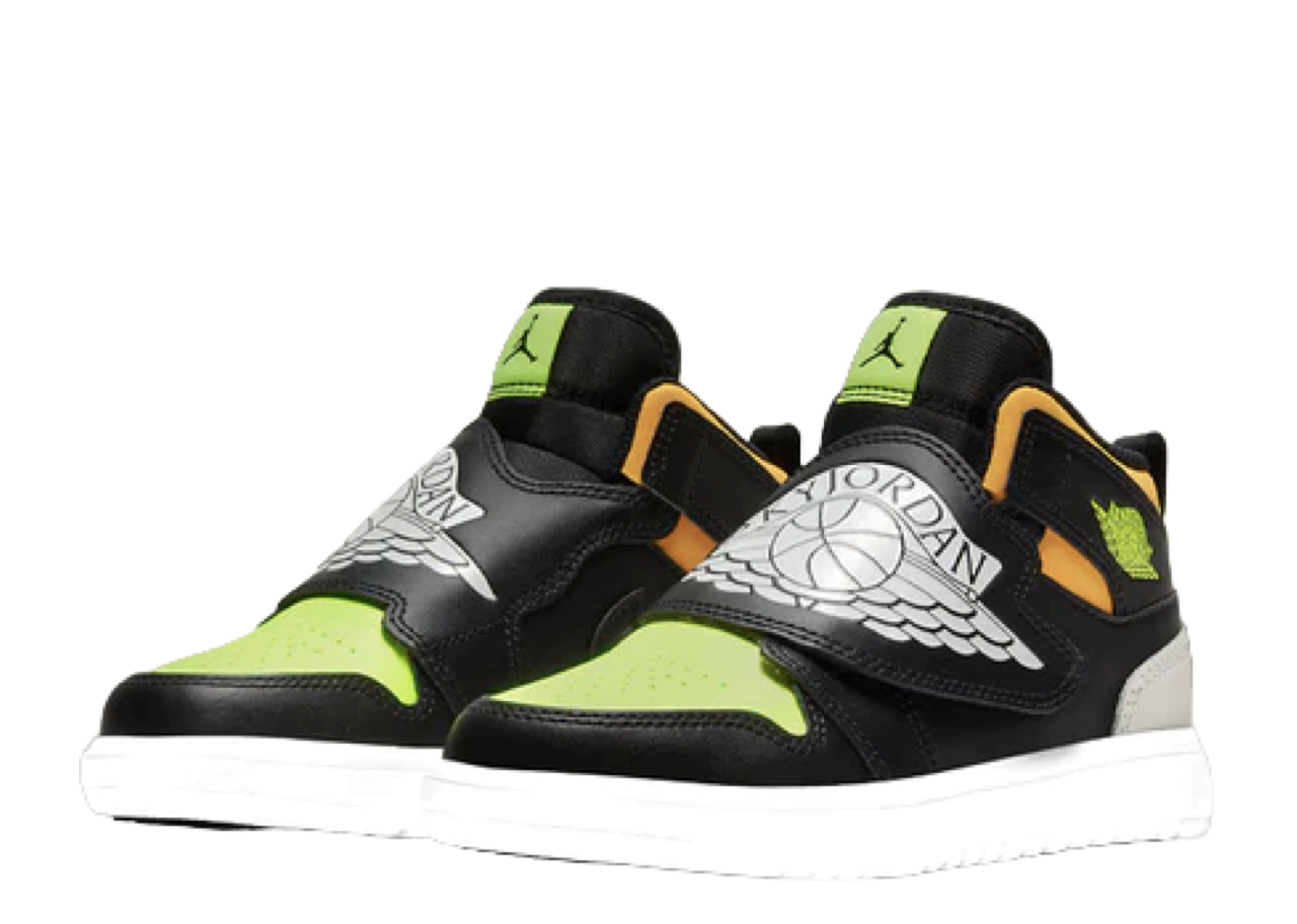 Air Jordan 1 Sky Logo Black Green (Pre-School) - photo 2