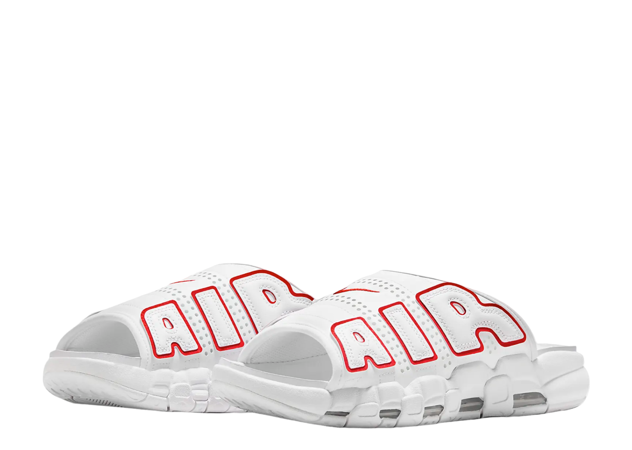 Nike Air More Uptempo Slide White University Red - photo 2