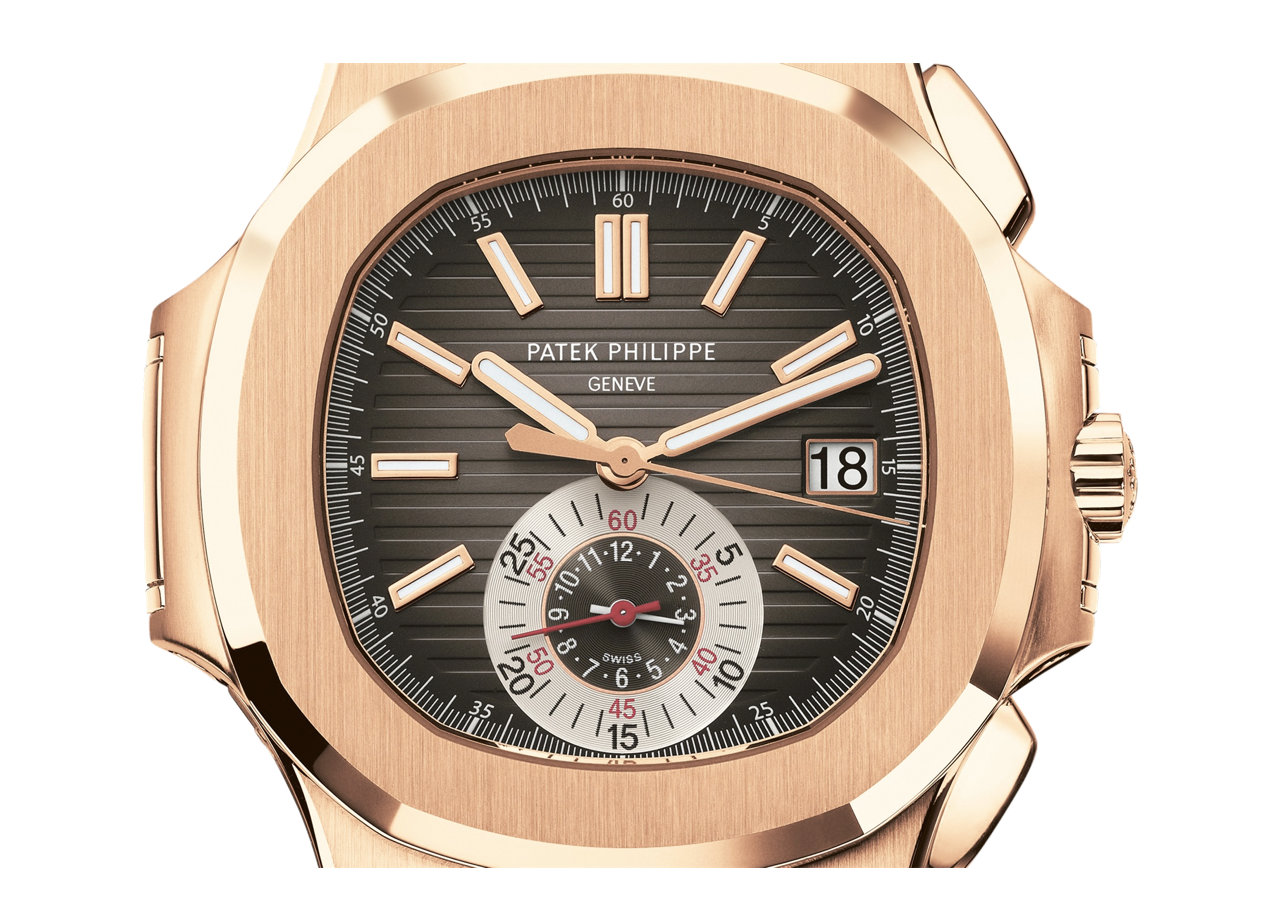 Patek Philippe Geneve Nautilus RG Chronograph Date Brown Dial Alligator - photo 2