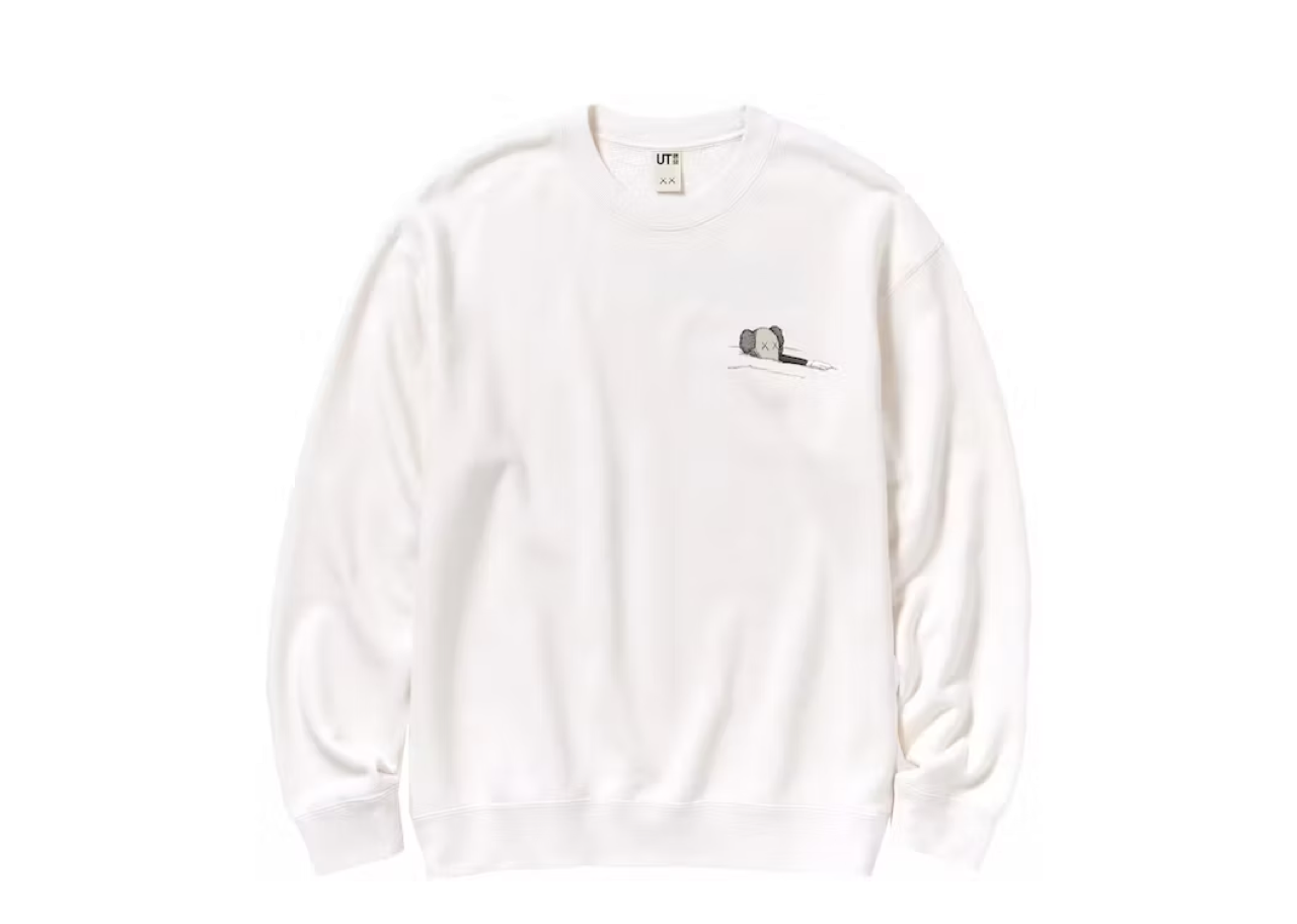 KAWS x Uniqlo Longsleeve Sweatshirt White (Asia Sizing) - photo 2
