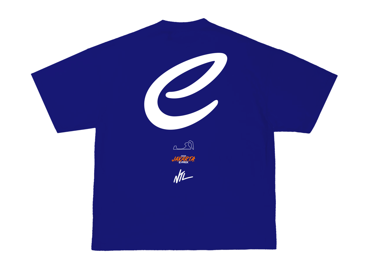 Never Too Lavish Back E Logo Tee Blue - photo 2