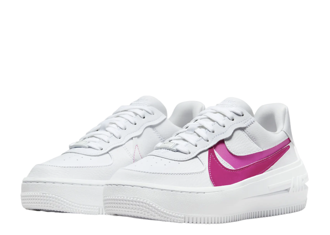 Nike Air Force 1 PLT.AF.ORM White Fireberry (Women's) - photo 2