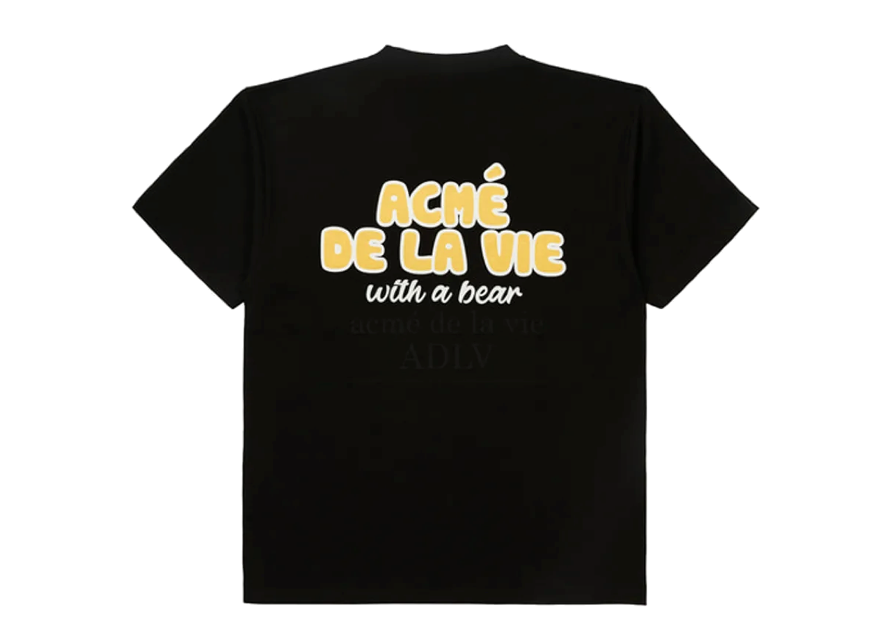 Acme De La Vie Pancake Bear Short Sleeve T-Shirt Black - photo 2