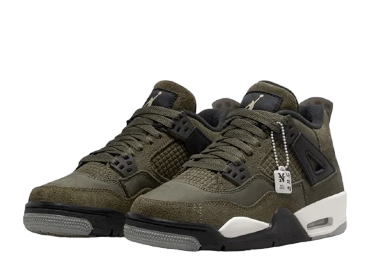 Air Jordan 4 Retro SE Craft Medium Olive (Grade School) - photo 2