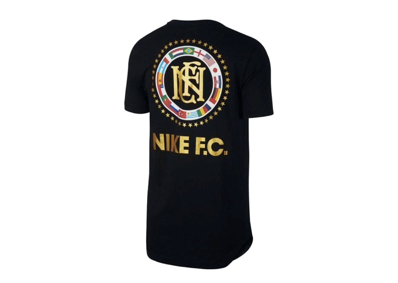 Nike F.C. T-Shirt Logo Black Metallic Gold - photo 2