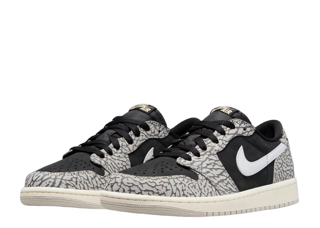 Air Jordan 1 Retro Low OG Black Cement (Grade School) - photo 2