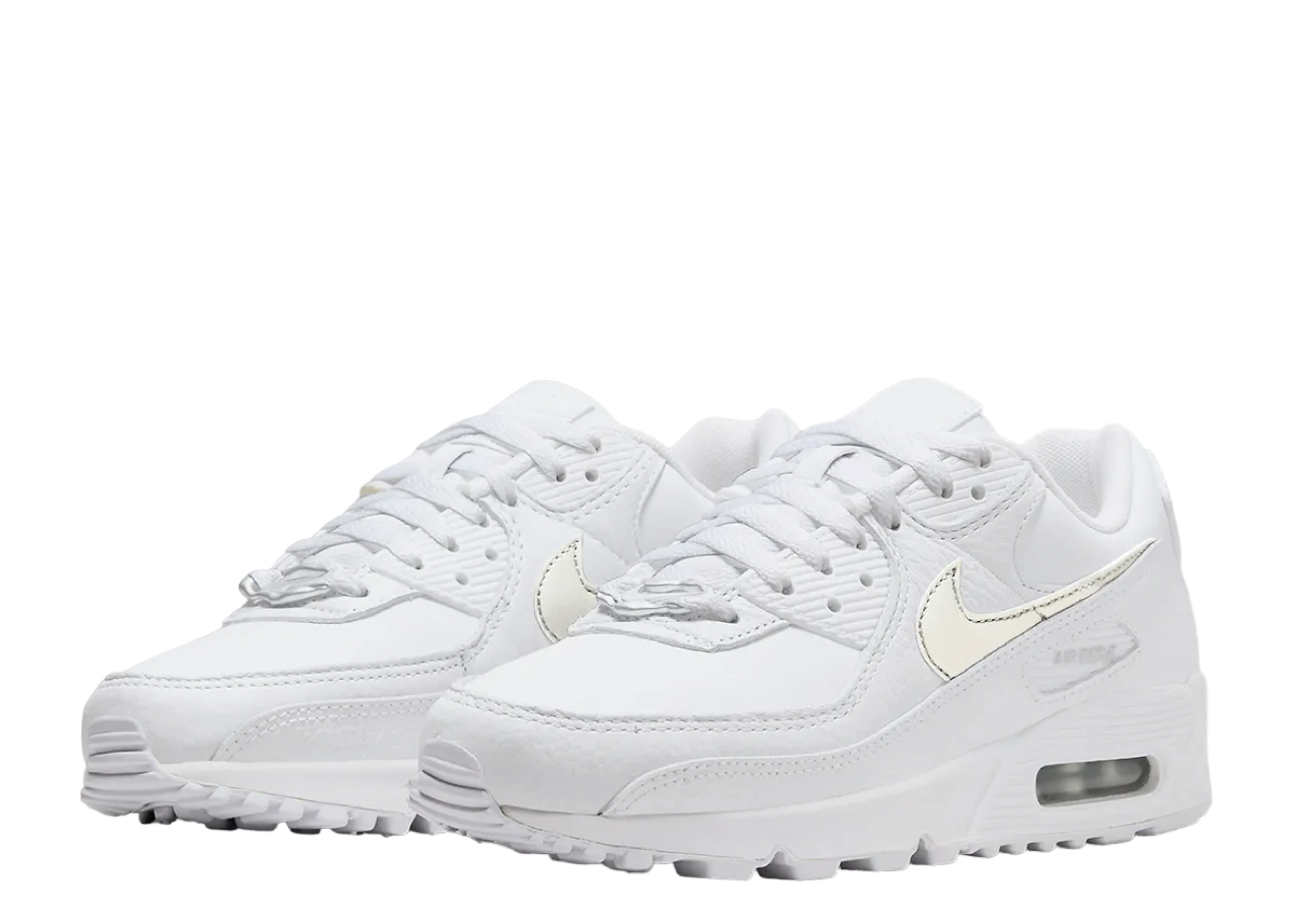 Nike Air Max 90 White Metallic Silver (Women's) - photo 2