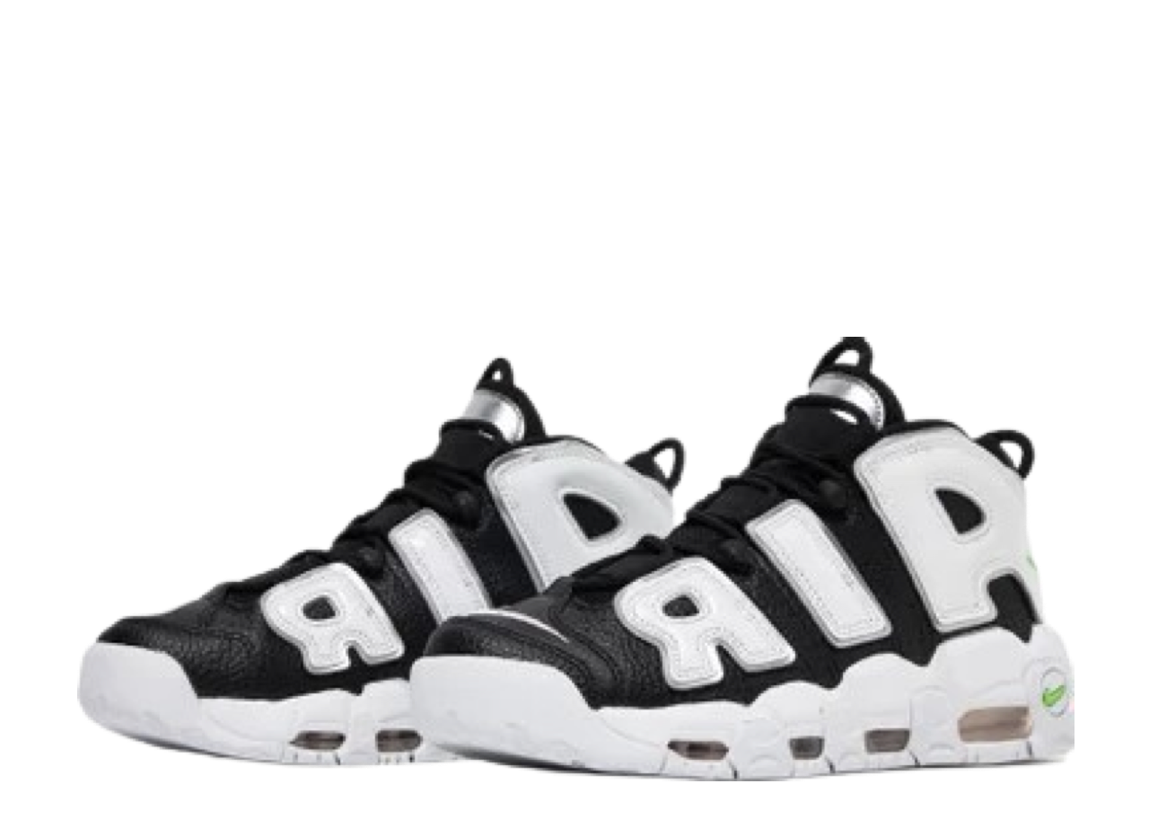 Nike Air More Uptempo Black White Green (Women's) - photo 2