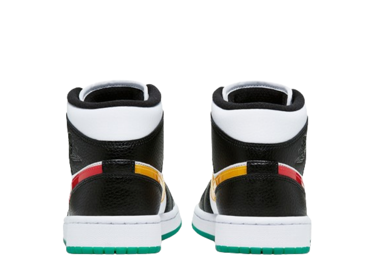 Air Jordan 1 Mid Alternate Swooshes Red Yellow (Women's) - photo 3