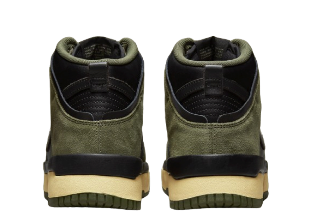 Nike Dunk High Up Medium Olive Black Velvet Brown Wolf Grey (Women's) - photo 4
