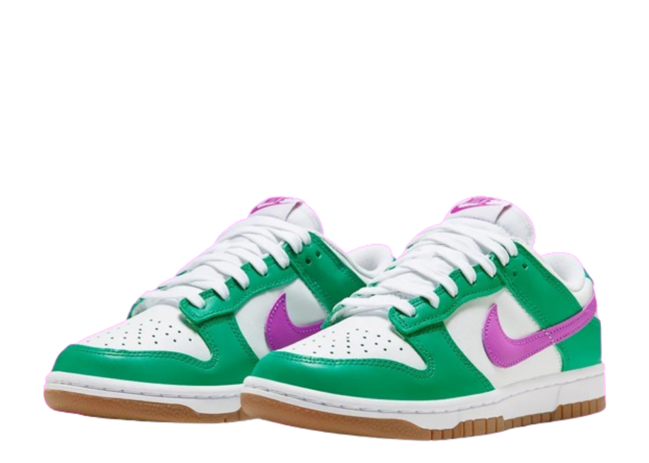 Nike Dunk Low White Stadium Green Fuchsia (Women's) - photo 2