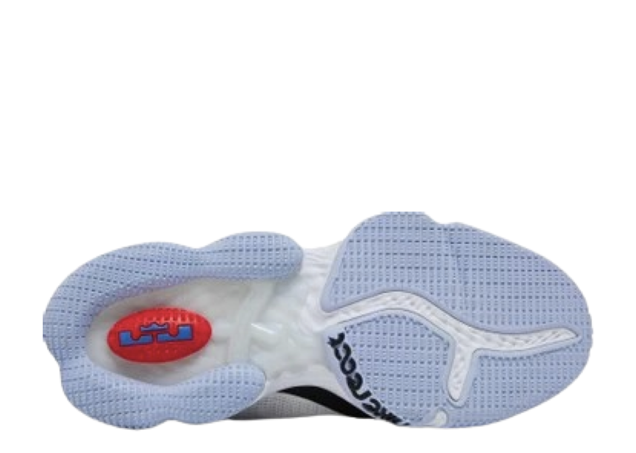 Nike LeBron 19 Low White Medium Blue Siren Red Black - photo 4