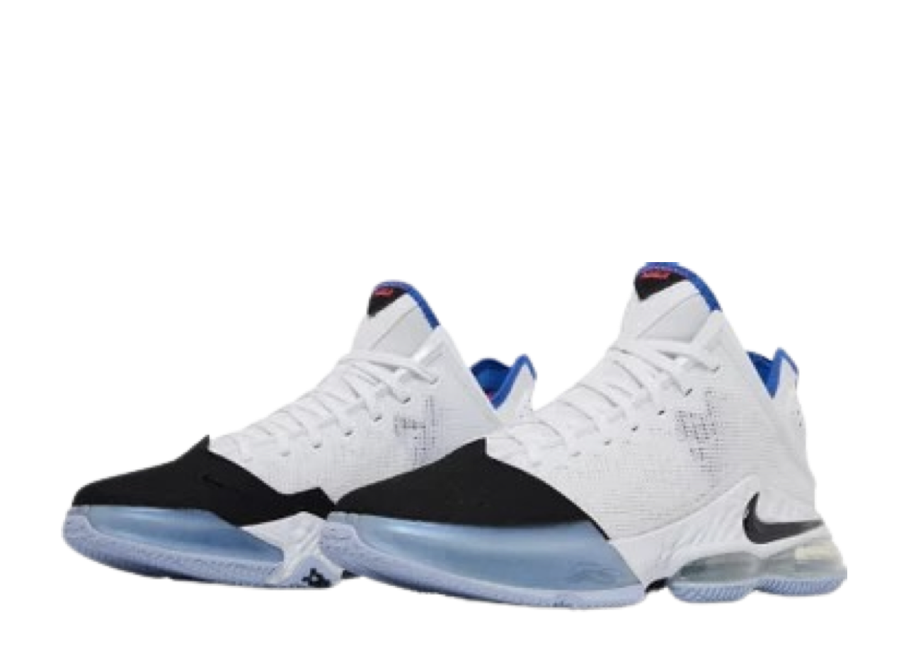 Nike LeBron 19 Low White Medium Blue Siren Red Black - photo 2