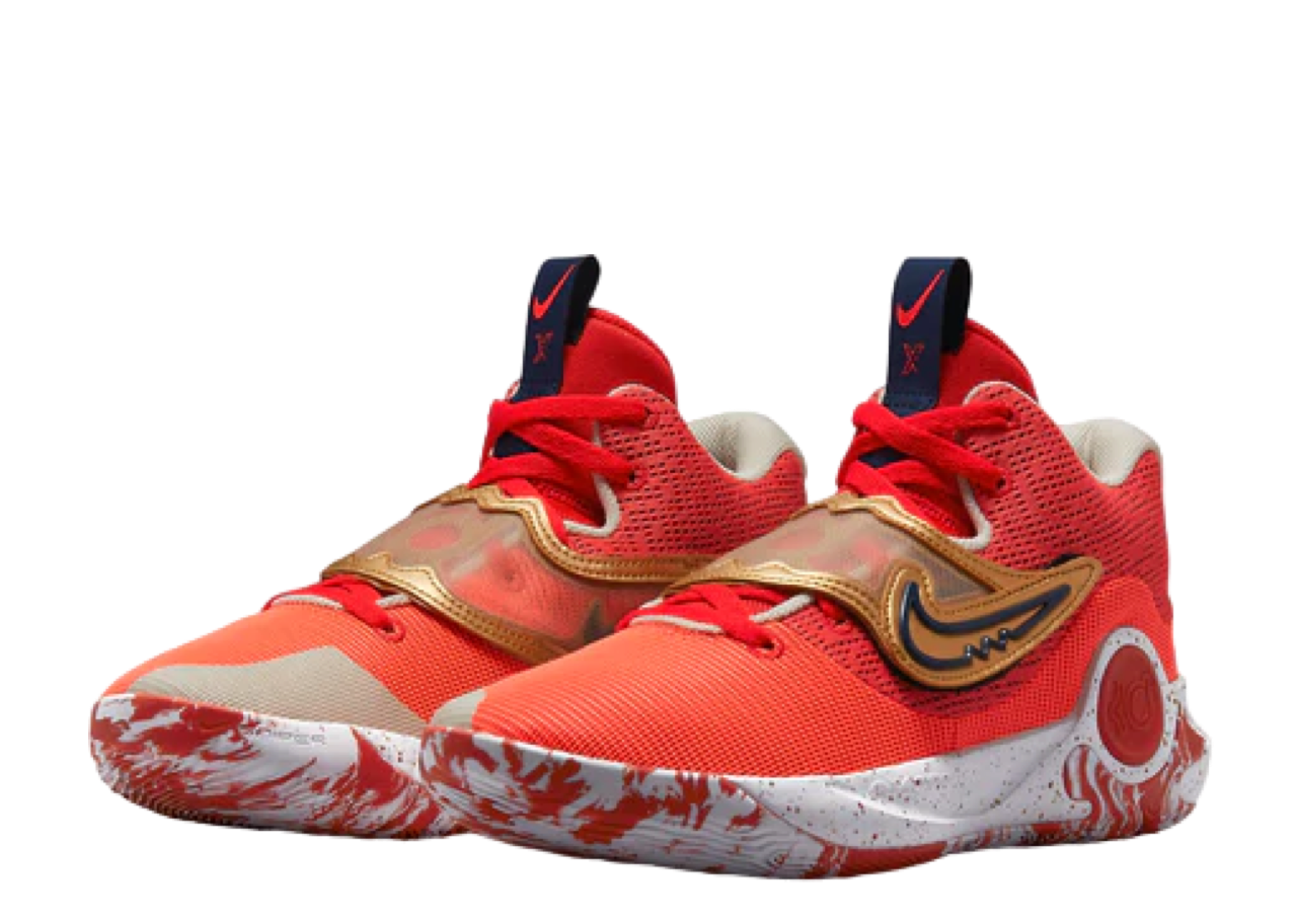 Nike KD Trey 5 X University Red Metallic Gold - photo 2