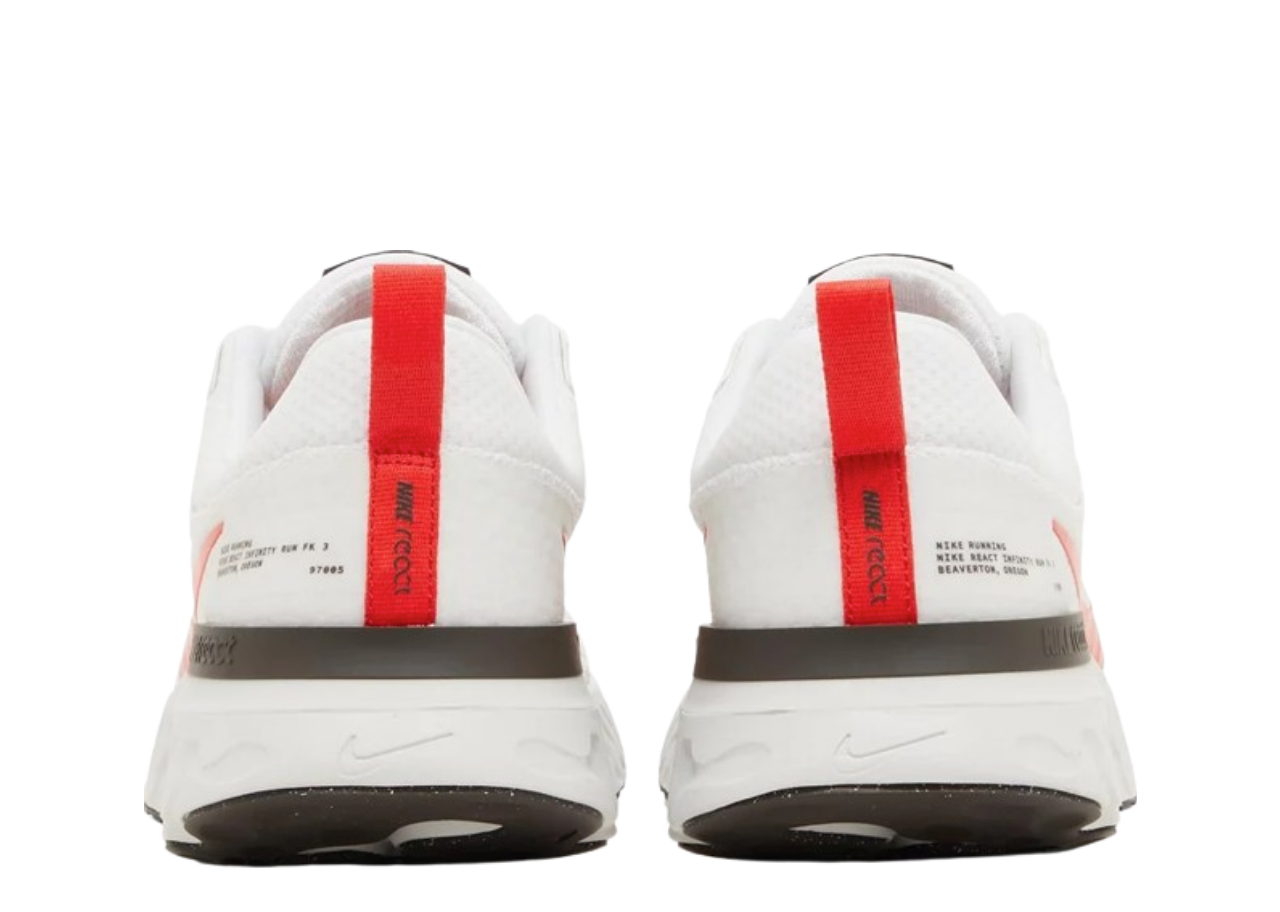 Nike React Infinity Run Flyknit 3 White Light Crimson - photo 3