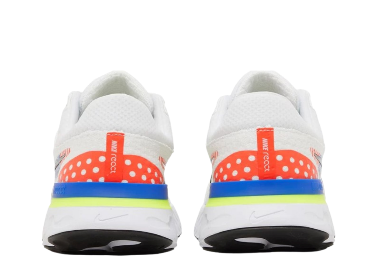 Nike React Infinity Run Flyknit 3 Premium White Racer Blue Volt - photo 3