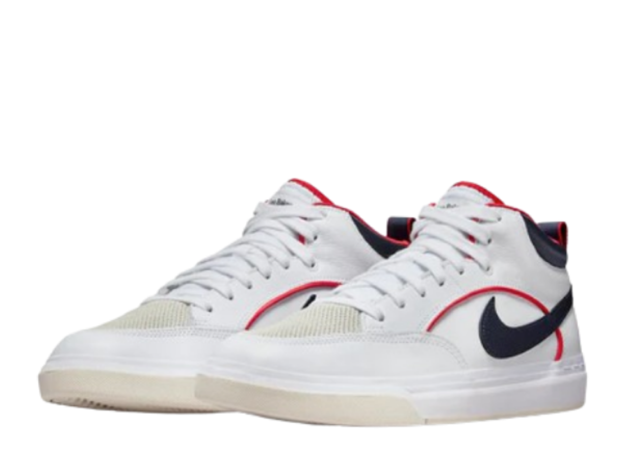 Nike React Leo SB White Midnight Navy - photo 2