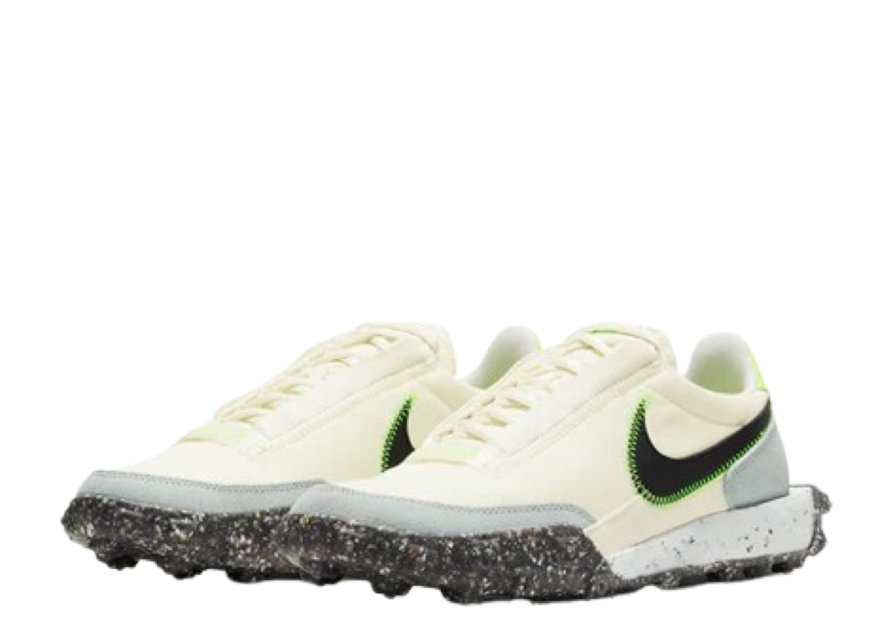 Nike Waffle Racer Crater Pale Ivory Electric Green (Women's) - photo 2