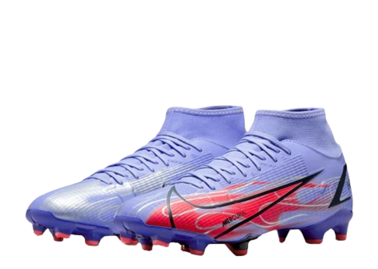 Nike Mercurial Superfly 8 MG Kylian Mbappe Flames (Purple Red Sole) - photo 2