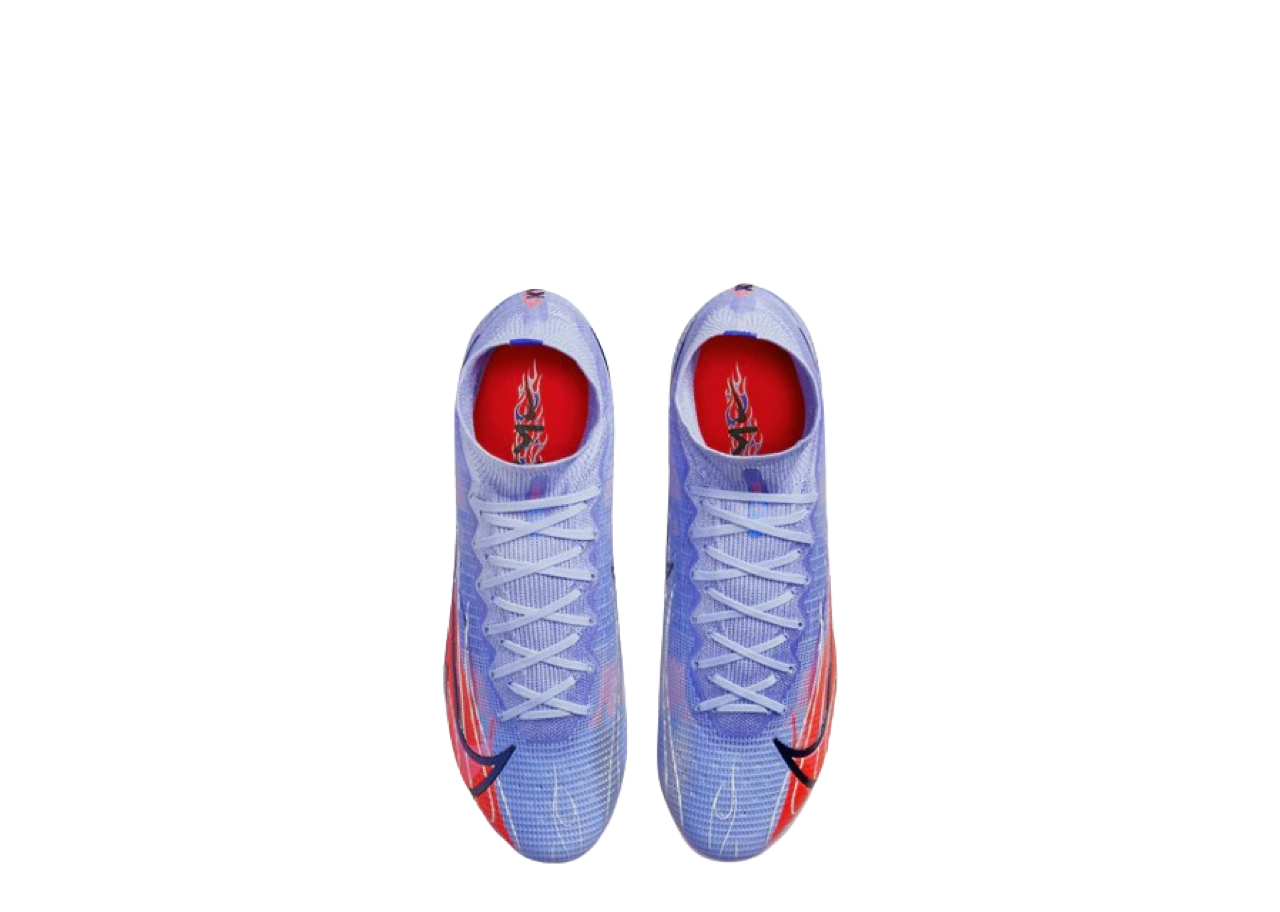 Nike Mercurial Superfly 8 MG Kylian Mbappe Flames (Purple Red Sole) - photo 3