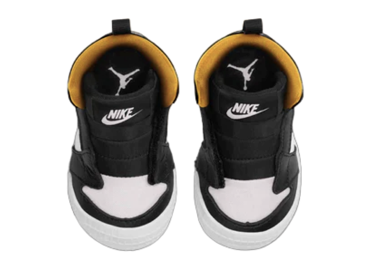 Air Jordan 1 Crib Bootie Black White Varsity Maize (Toddler) - photo 2