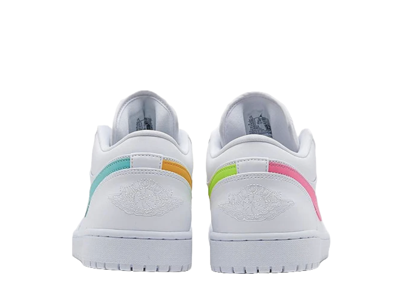 Air Jordan 1 Low White Multi-Color Swoosh - photo 3