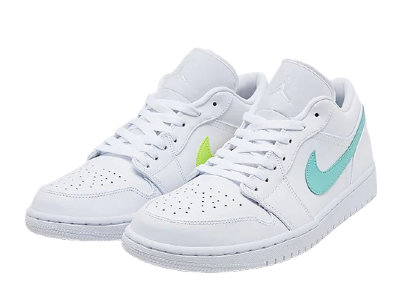 Air Jordan 1 Low White Multi-Color Swoosh - photo 2