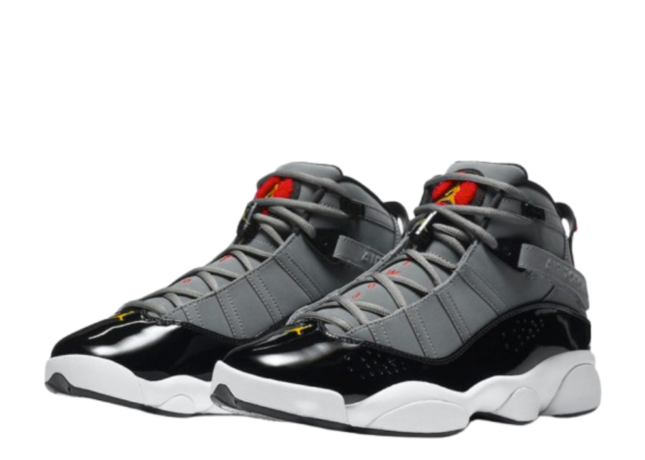 Jordan 6 Rings Smoke Grey Black Red Gold - photo 2