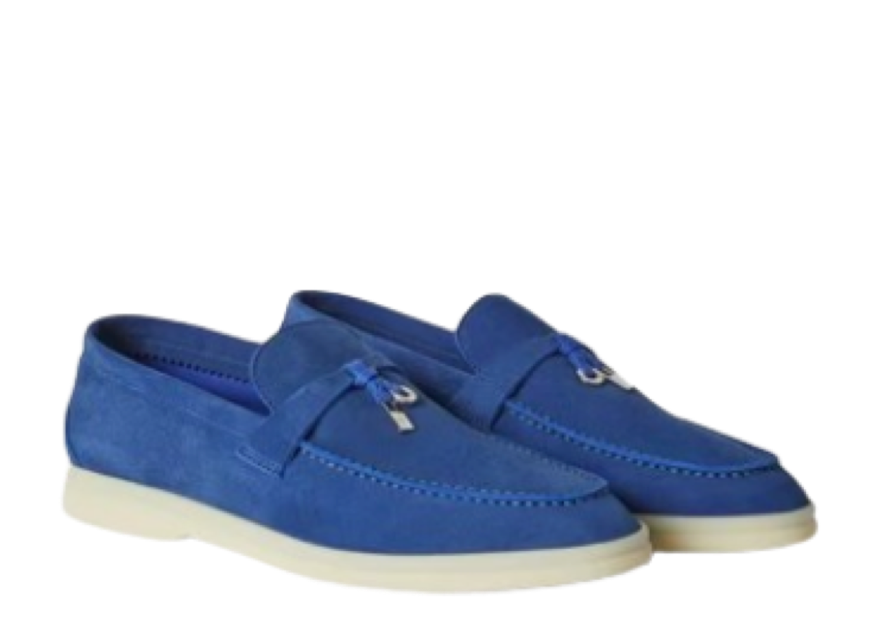 Loro Piana Summer Charms Walk Loafers Blue Space - photo 2